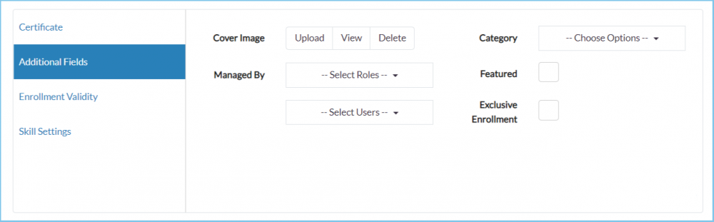 Additionals Fields Course Edit Page